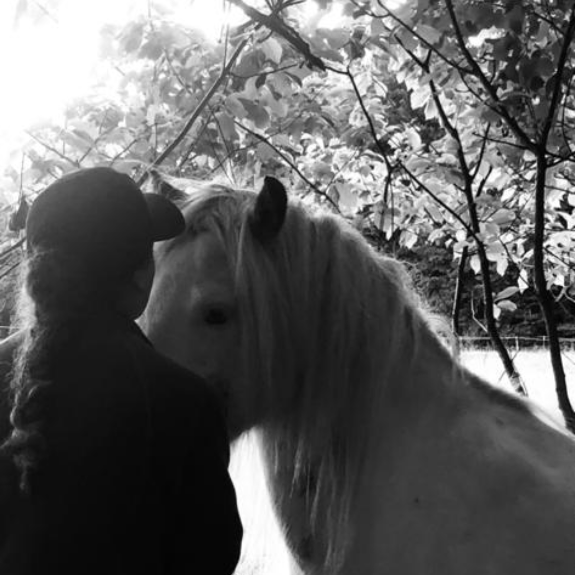Foto einer Frau mit einem Pferd